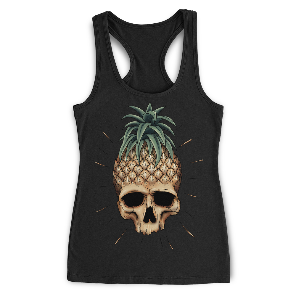 Dark Pineapple Skull Tank